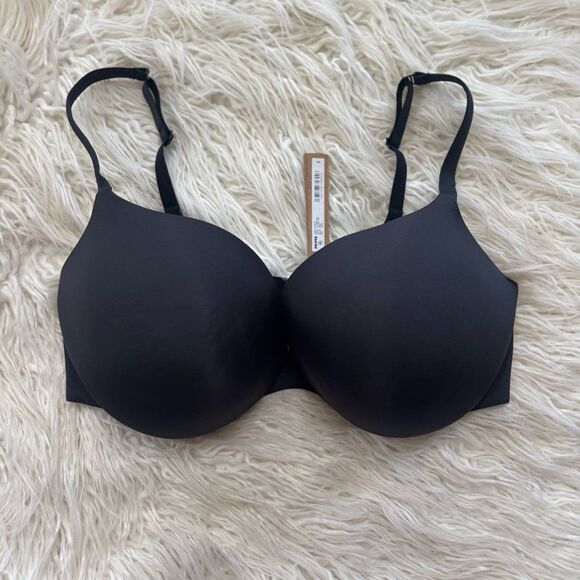 Skims Ultimate Push up Plunge Bra Onyx Size 38DDD - Picture 2 of 7